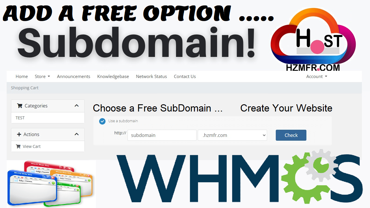 Read more about the article 👉How To Add Free Subdomain 🌐 Option For Your Clients | Unlimited Subdomains System In WHMCS | HZMFR