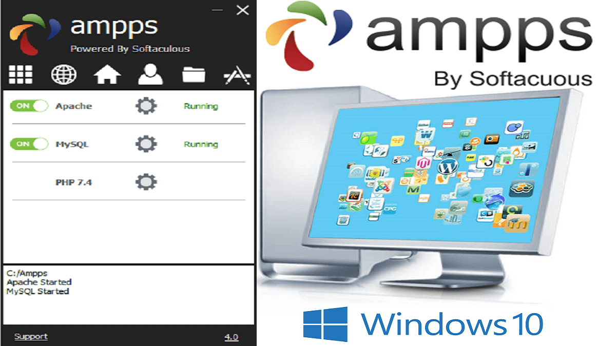 Read more about the article Install Softaculous Apps in AMPPS | Adding Local Domain | Test AMPPS | Login phpMyAdmin Windows 10